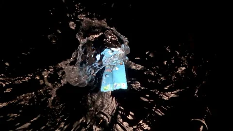 IPhone dropped in water Stock Footage 102350592