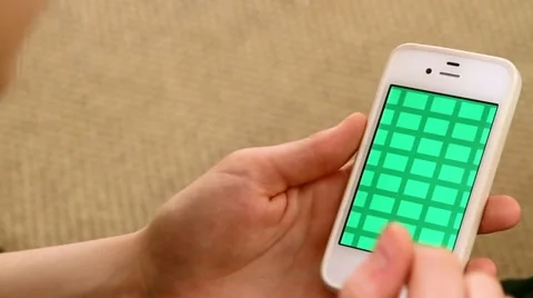 IPhone greenscren display actions Stock Footage 22343609