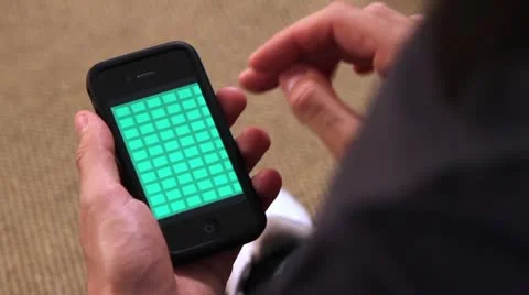 IPhone greenscren display actions Stock Footage 22343748