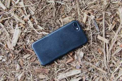 IPhone on the ground Stock Photos