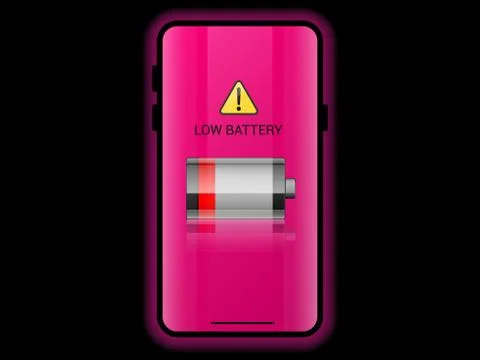 Iphone low battery ui Illustrazione stock