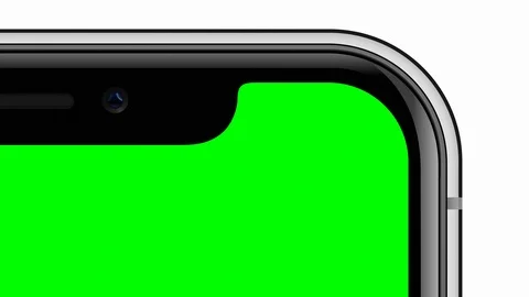 IPhone Mobile Screen Notch, Isolated Smartphone Mockup, Cellphone Background Stock Footage 88897609