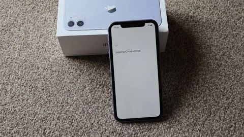 IPhone opening and set up Video stock 132038891