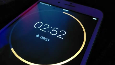 Iphone screen with digital countdown timer time lapse. speed digital timer. Stock Footage 231755653