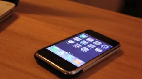 Iphone on table Video stock 11966147