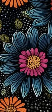 IPHONE WALLPAPER - FLOWER Stock Illustration