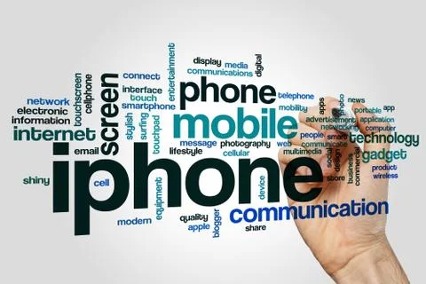 IPhone word cloud Illustrazione stock