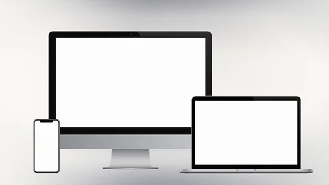 IPhone X and iMac and MacBook Laptop Set, Phone Computer and Notebook Computers Vidéo 86039911