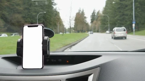 IPhone X Car Phone Map Navigation Screen Mobile Apple Driver Street Directions Vidéo 98961424