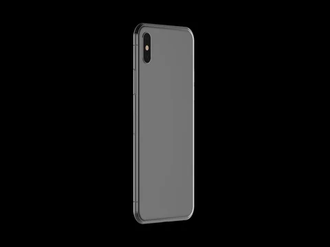 IPhone X Silver Without Logo Stock Footage