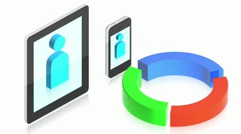 IphoneIpad chart2 Stock Footage 11479669