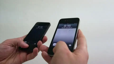 Iphones 4 &amp; 5 Stock Footage 12140431