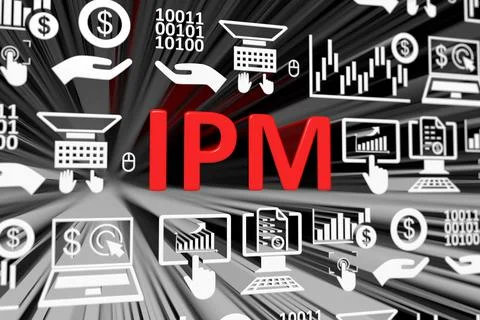 IPM concept blurred background 3d render illustration Stock Illustration