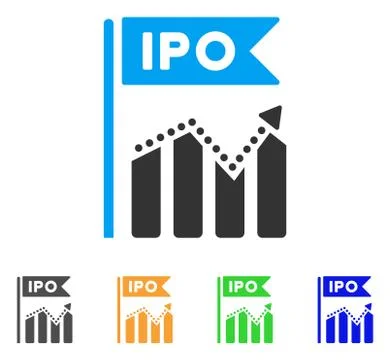 Ipo Chart Vector Icon 스톡 일러스트