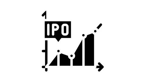 Ipo initial public offering infographic glyph icon animation Stock Footage 156661484