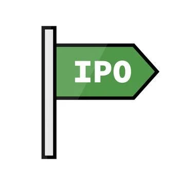 IPO. Initial public offering stock icon. Vector. Stock Illustration