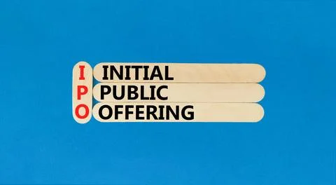 IPO initial public offering symbol. Concept words IPO initial public offeri.. Foto stock