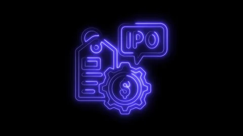 Ipo launch process with mechanism of capital growth with glowing neon outli.. Stock Footage 312310218