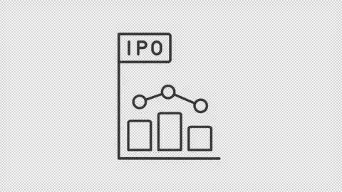 IPO line animation Stock Footage 303143547