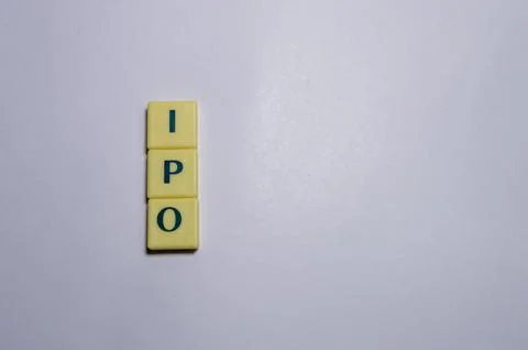 IPO made with scrabble blocks forming a beautiful background Stock Photos