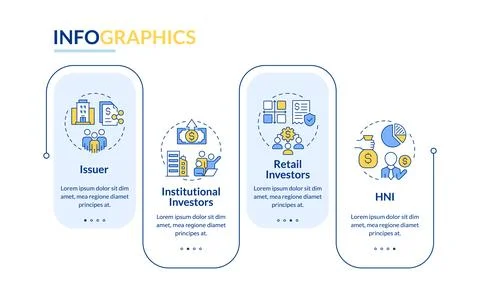 IPO participants rectangle infographic vector 库存插图