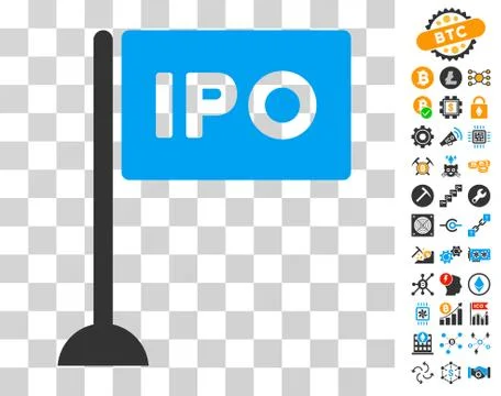 Ipo Rectangle Flag Icon with Bonus Stock Illustration