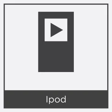 Ipod icon isolated on white background Stock Illustration