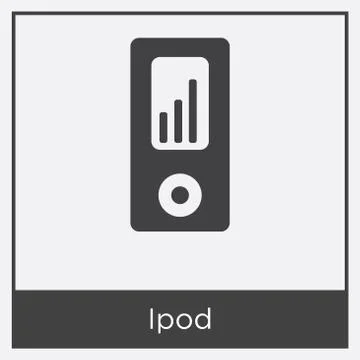 Ipod icon isolated on white background Free Stock Illustration