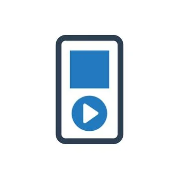 IPod player icon Illustrazione stock