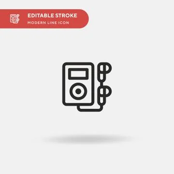 Ipod Simple vector icon. Illustration symbol design template for web mobile U Stock Illustration