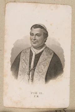 ï»¿Portrait of Pope Pius IX (in: Almanach de Gotha). Mayer, Carl (Norymber Stock Photos