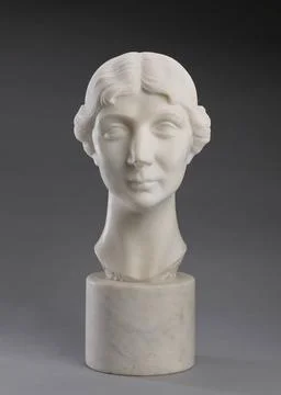 ï»¿Portret Liny Moszkowskiej. Kuna, Henryk (1879-1945), sculptor Copyright Stock Photos
