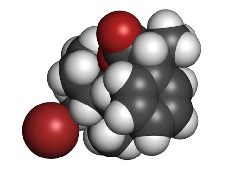 Ipratropium bromide asthma and copd drug, chemical structure. Stock Illustration