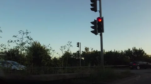 Ipswich to Luton Window View of Motorways and Traffic During Sunset Stock Footage 315079933
