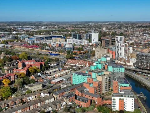 Ipswich town aerial view Stock Photos