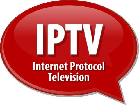 IPTV acronym definition speech bubble illustration Stock Illustration