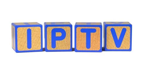 IPTV - Colored Childrens Alphabet Blocks. Stock Illustration