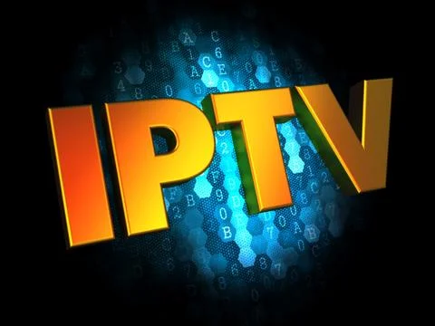 IPTV Concept on Digital Background. Stock Illustration