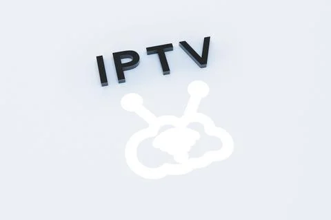 IPTV concept text sunlight 3D illustration Stock Illustration