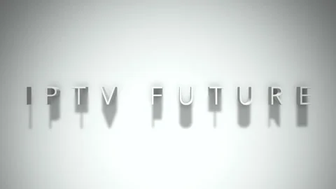 Iptv future 3D title animation with shadows on a white background Stock Footage 296850289
