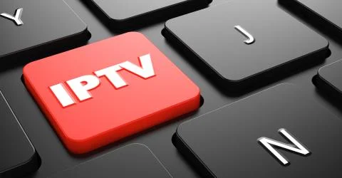 IPTV on Red Keyboard Button. Stock Illustration