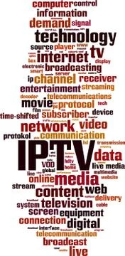 IPTV word cloud Stock Illustration