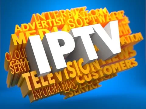 IPTV. Wordcloud Concept. Stock Illustration