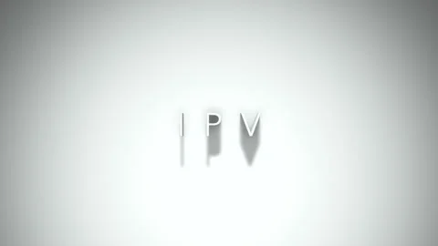 Ipv 3D title animation with shadows on a white background Stock Footage 297273016