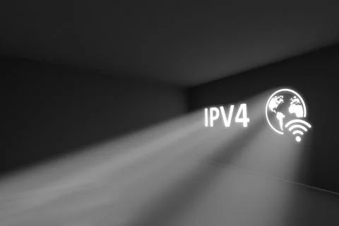 IPV4 rays volume light concept 3d illustration Stock Illustration
