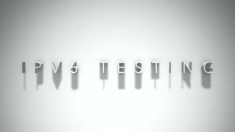 Ipv6 testing 3D title animation white text on a white background Stock Footage 299758018