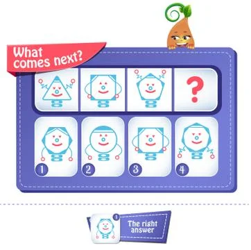 Iq comes next brain teaser Stock Illustration