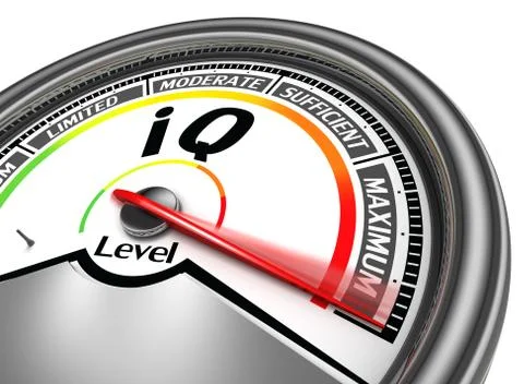 Iq conceptual meter Stock Illustration
