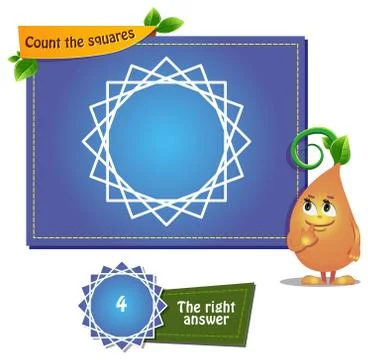 Iq Count the squares Stock Illustration