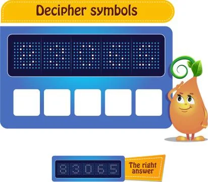 Iq decipher symbols  Visual Game Stock Illustration